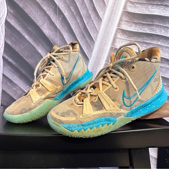 Nike Sneakers Kyrie Ripple 5Y 5 CT4080-207 Camo Net Basketball High Tops - Picture 9 of 14